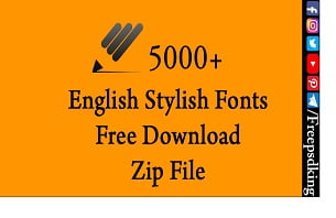 English Stylish Fonts Free Download Zip File