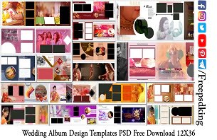 Wedding Album Design Templates PSD Free Download 12X36