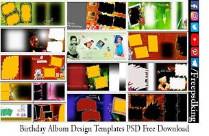 Birthday Album Design Templates PSD Free Download