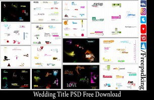 Wedding Title PSD Free Download