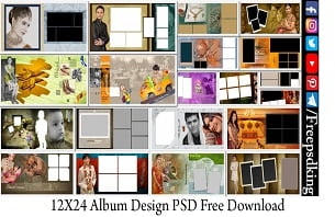 12X24 Album Design PSD Free Download