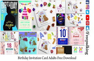 Birthday Invitation Card Adults