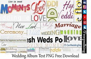 Wedding Album Text PNG Free Download