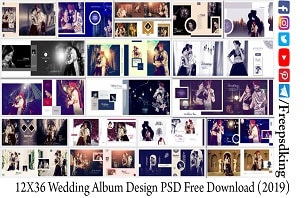 12X36 Wedding Album Design PSD Free Download 2019