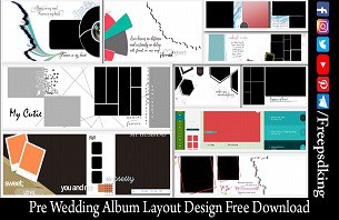 Pre Wedding Album Layout Design