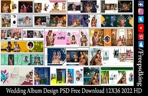 Wedding Album Design PSD Free Download 12X36 2022 HD