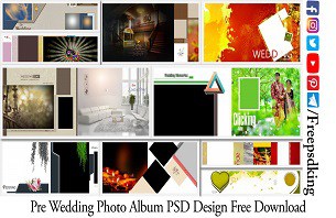 Pre Wedding Photo Album PSD Design