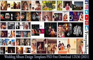 Wedding Album Design Templates PSD Free Download 12X36 2021