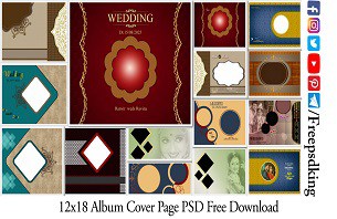 12x18 Album Cover Page PSD Free Download
