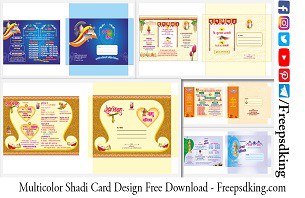 Multicolor Shadi Card Design