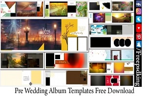 Pre Wedding Album Templates