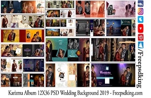 Karizma Album 12X36 PSD Wedding Background 2019