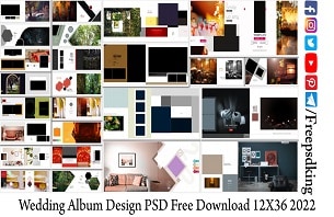 Wedding Album Design PSD Free Download 12X36 2022