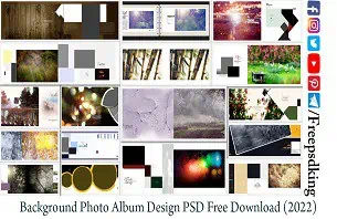 Background Photo Album Design PSD