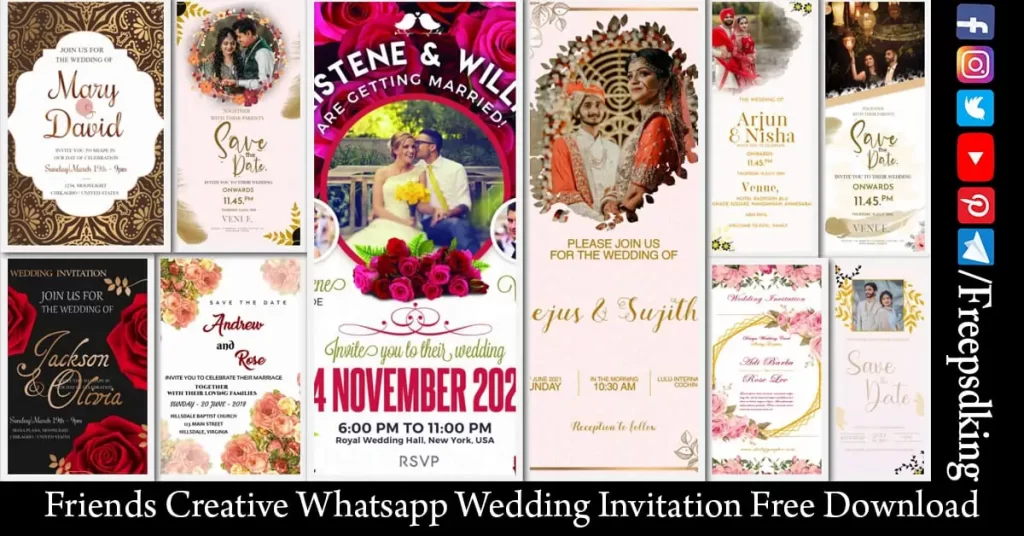 Friends Creative Whatsapp Wedding Invitation