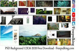 PSD Background 12X36 2020 Free Download