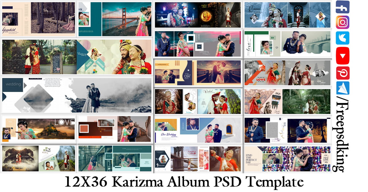 12x36 Karizma Album Psd Template Free Download