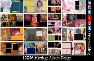 12X36 Marriage Album Design PSD