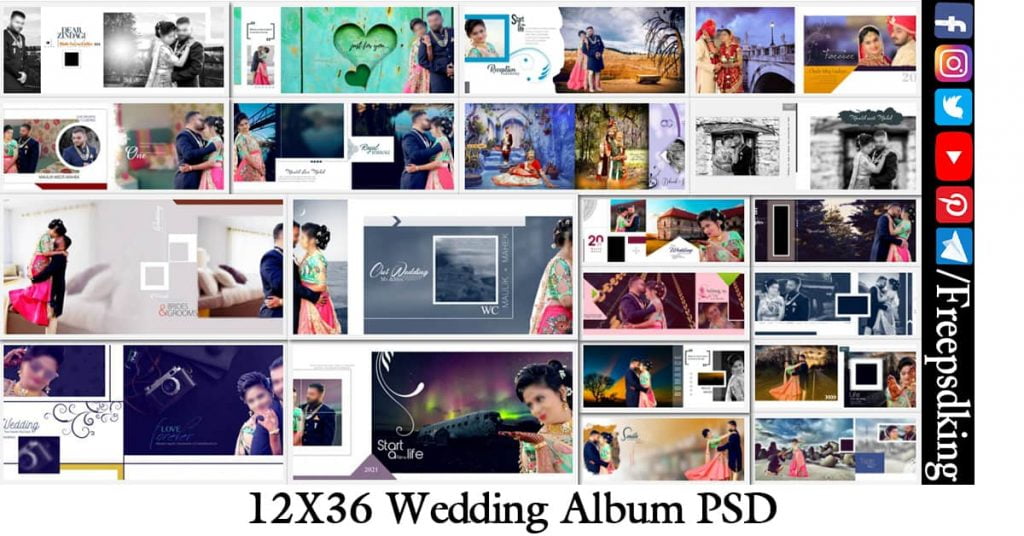 12X36 Wedding Album PSD 