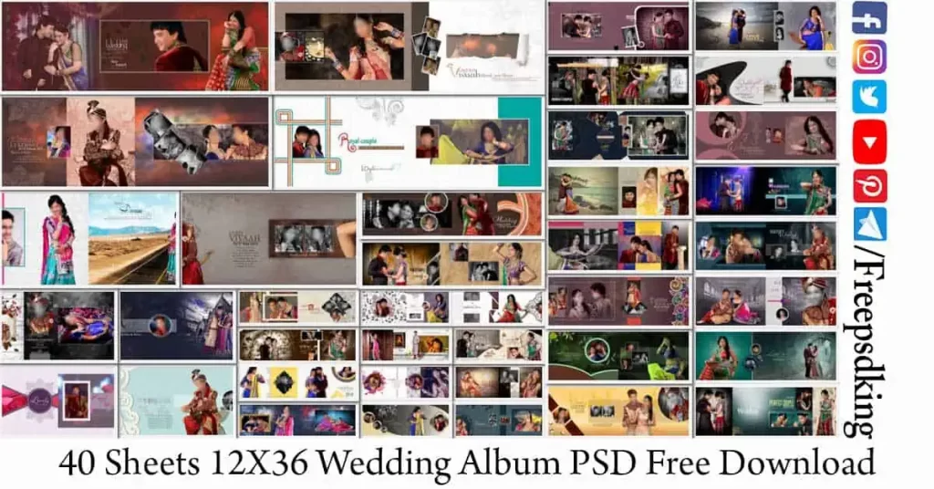 12X36 Wedding Album PSD Free Download