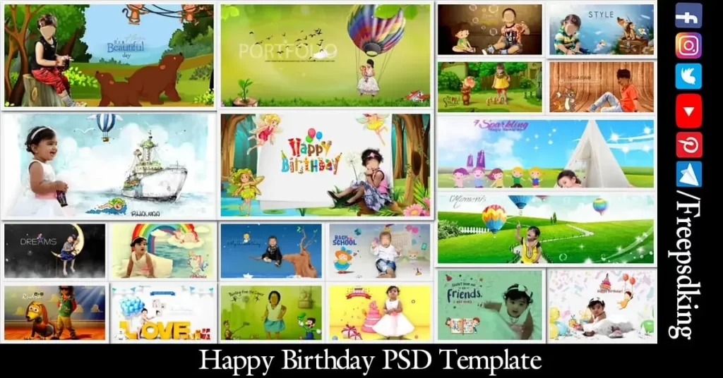Happy Birthday PSD Template Free Download