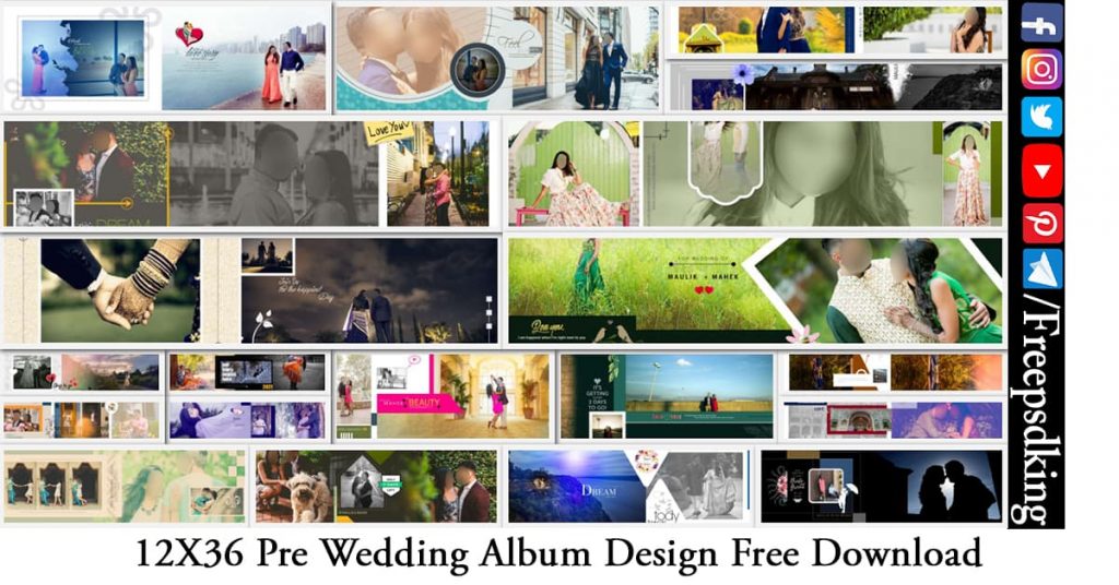 12X36 Pre Wedding Album Design Free Download