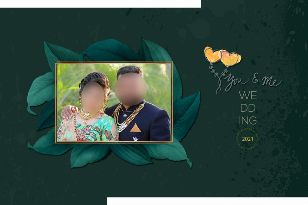 Cover Page For Wedding Album  design