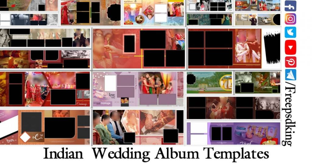 Indian  Wedding Album Templates