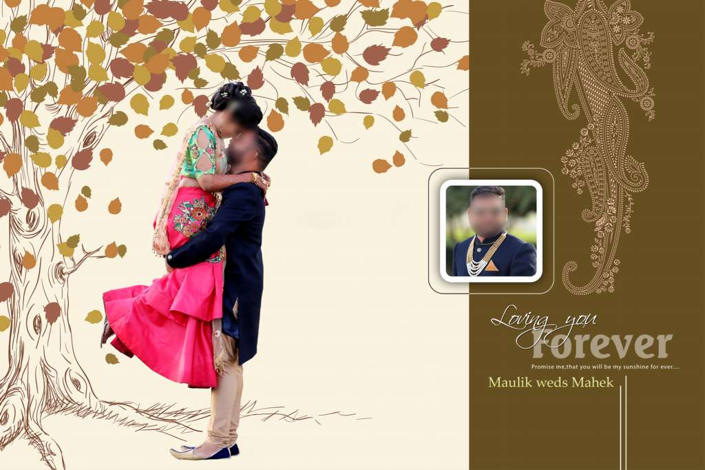 12X18 Marriage Album Front Page Design