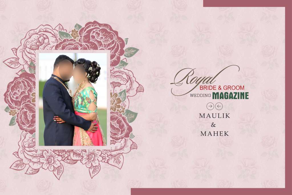 Wedding Album Cover Page Design PSD