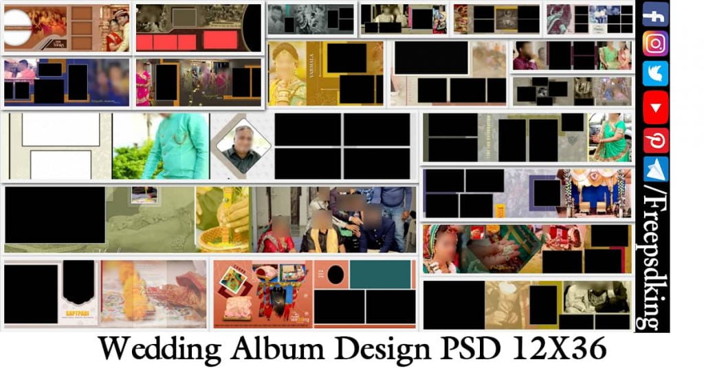 12x36 wedding Album PSD template free downloads  Psd free photoshop Psd  template free Free photoshop overlays