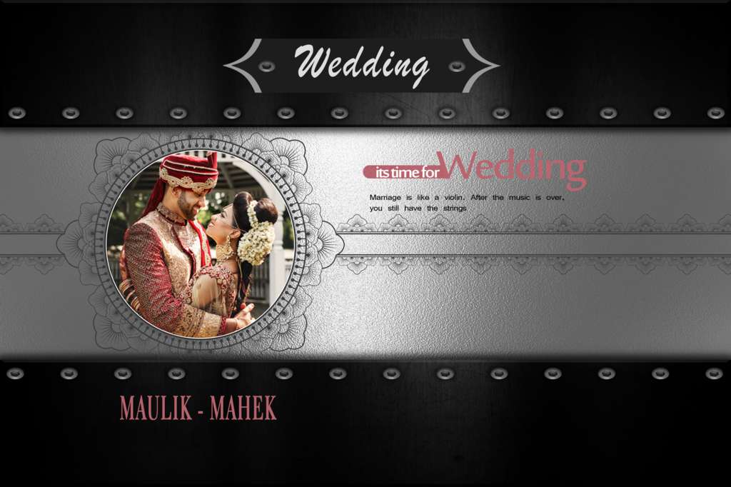 Marriage Album Front Page Design