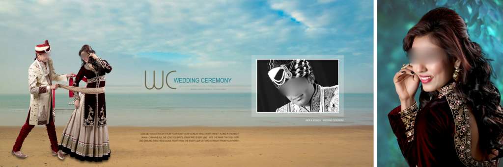 12x36 psd wedding album cover page design psd free download