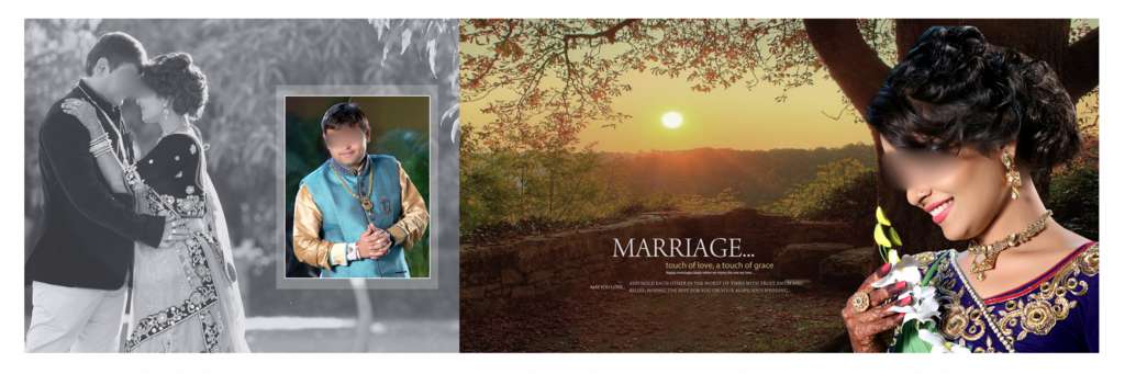 Wedding Album Cover Page Design PSD Free Download 