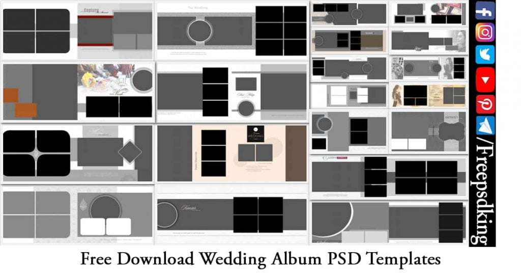 Free Download Wedding Album PSD Templates