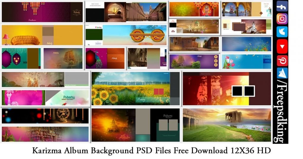 Karizma Album Background PSD Files Free Download 12X36 HD