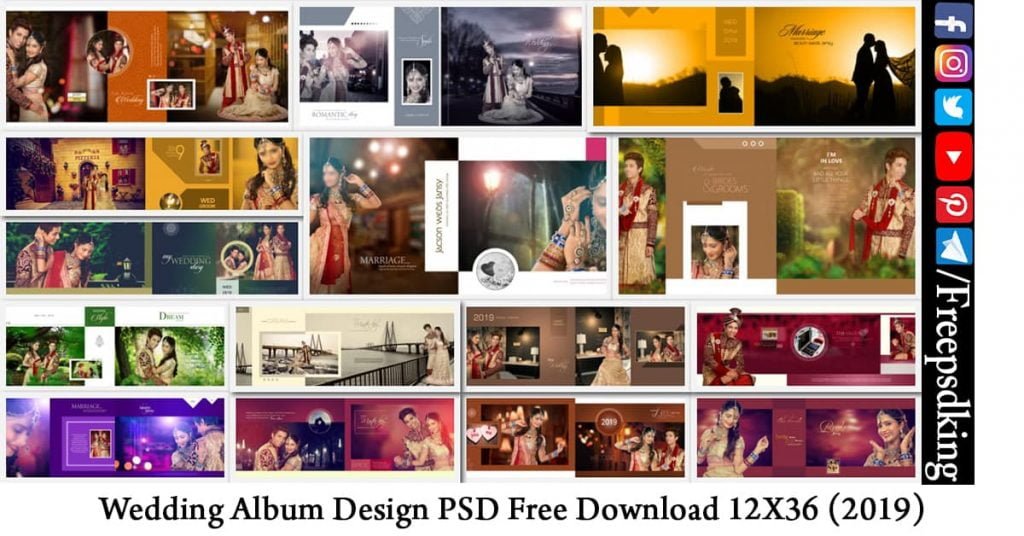 wedding album design templates psd free download