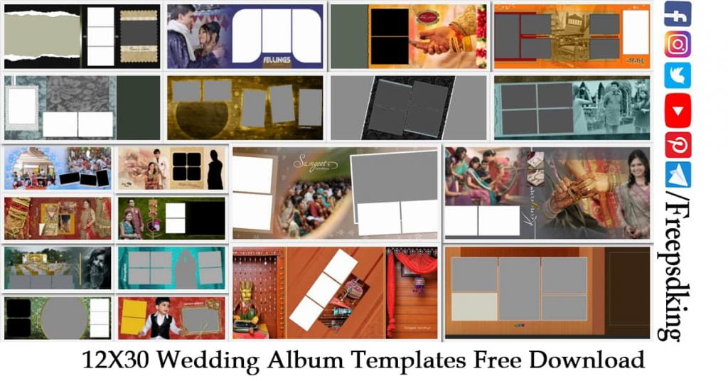 12X30 Wedding Album Templates Free Download