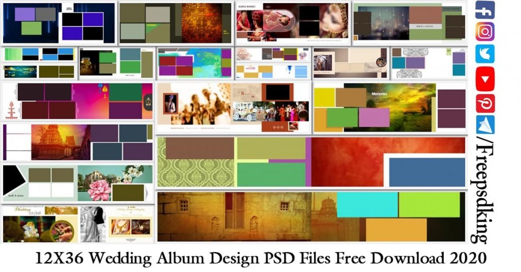 12X36 Wedding Album Design PSD Files Free Download 2020