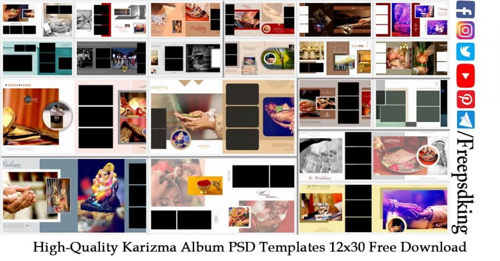 High-Quality Karizma Album PSD Templates 12x30 Free Download