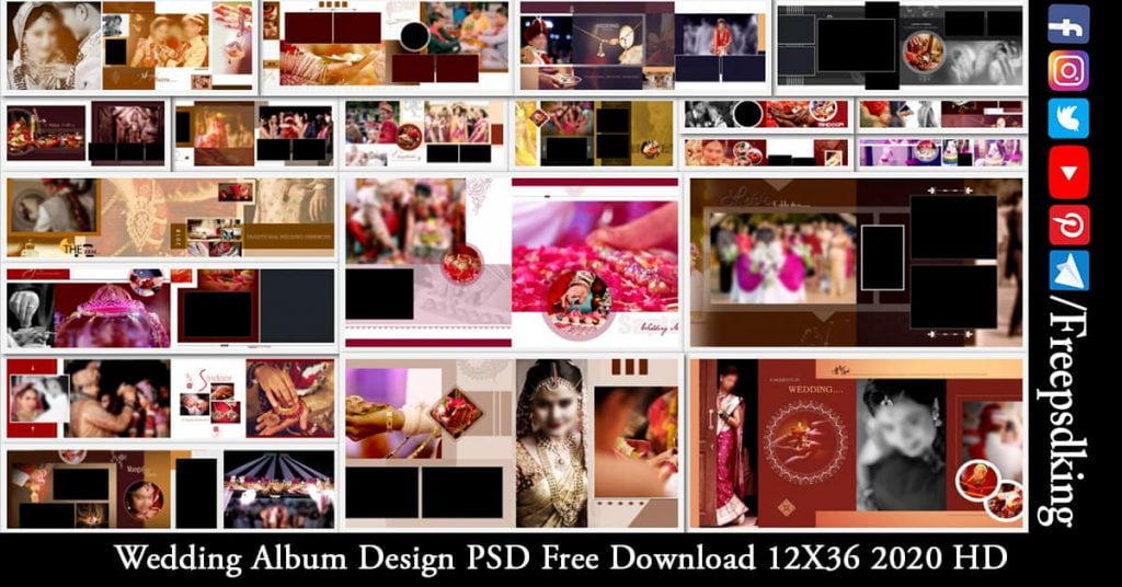 wedding album design templates psd free download