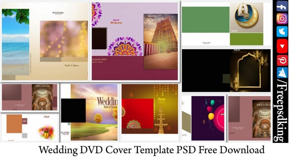 Wedding DVD Cover Template PSD Free Download