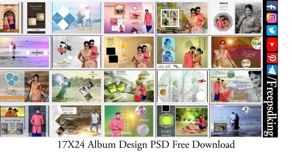 17X24 Album Design PSD Free Download