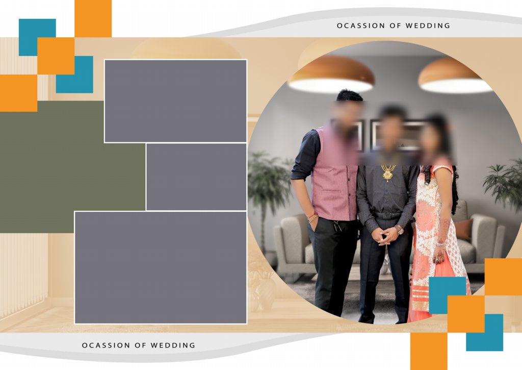 Indian Wedding Album Cover Design 17x24 PSD Templates