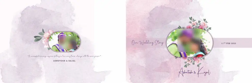 12X36 Wedding Album Cover Page Design PSD Free Download 2020
