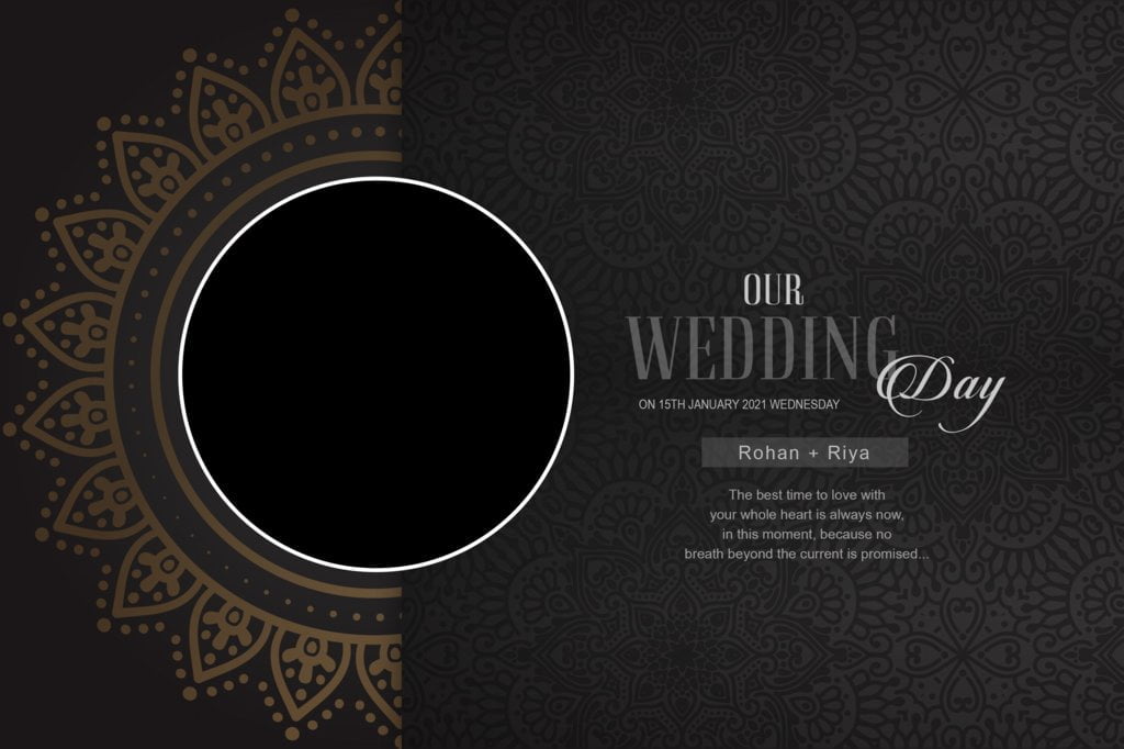 Front Cover Wedding Album Cover Design
