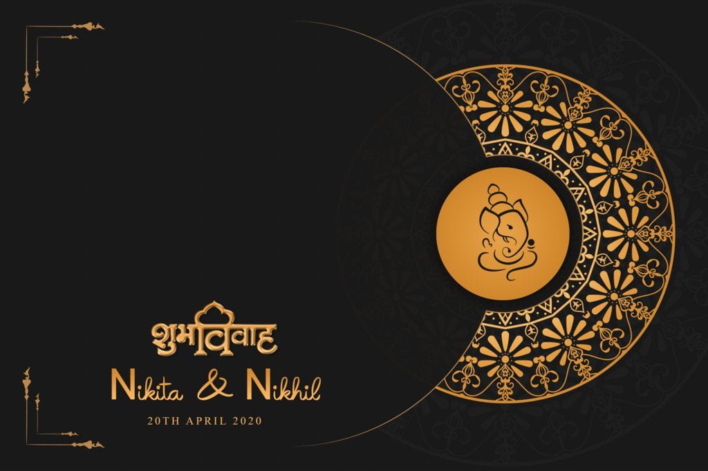 over Indian Wedding Album Cover Design