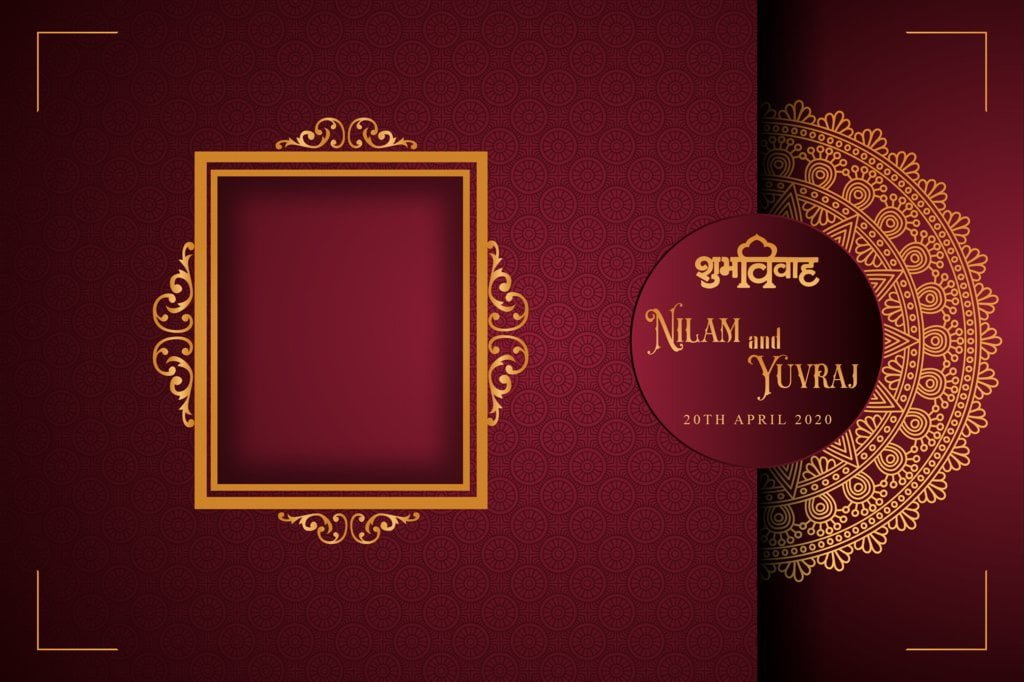 over Indian Wedding Album Cover Design