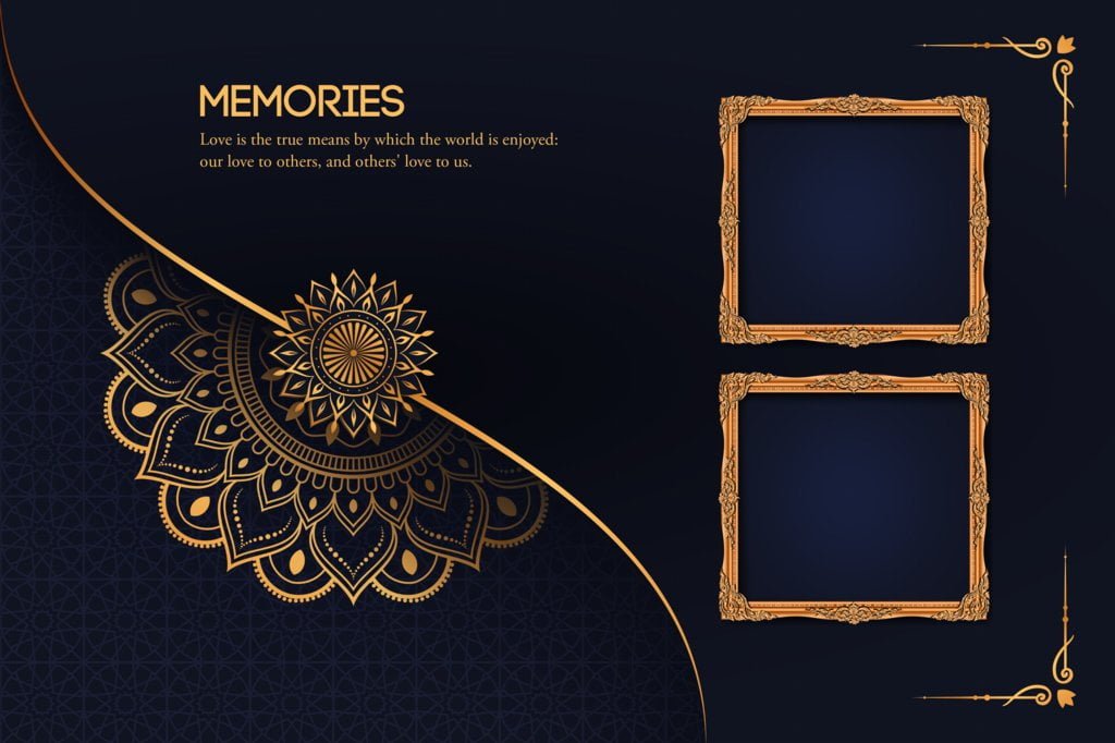 wedding album cover background design