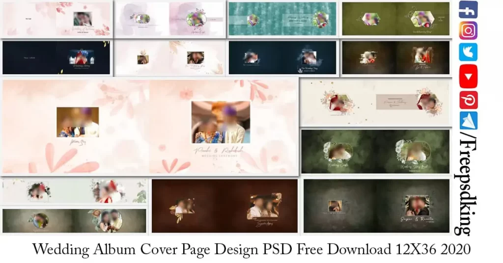 Wedding Album Cover Page Design PSD Free Download 12X36 2020
